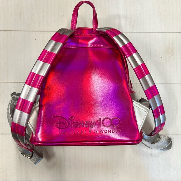 Loungefly Disney 100 Platinum Alice n Wonderland Cheshire Cat Backpack & Wallet‎ - Picture 7 of 16